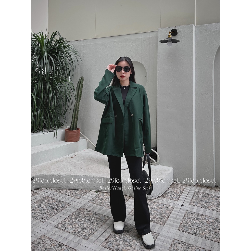 [Ảnh thật/Video] Áo blazer 1 lớp oversize túi nắp 29feb.closet A48