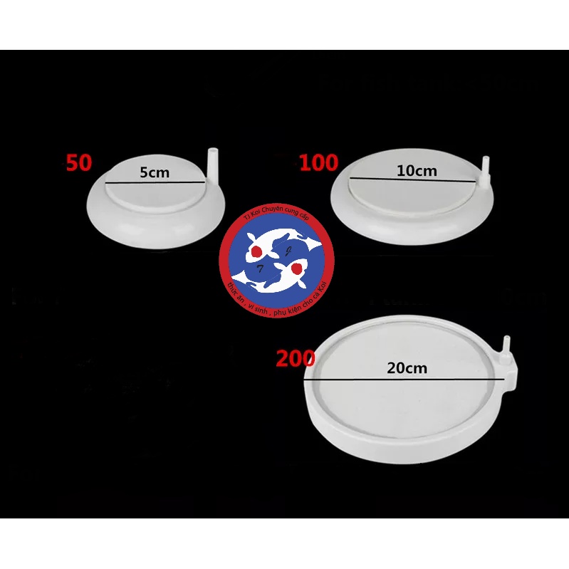 Đĩa sủi nano  oxy siêu mịn 5cm-10cm-20cm  dành cho hồ cá cảnh, hồ thủy sinh