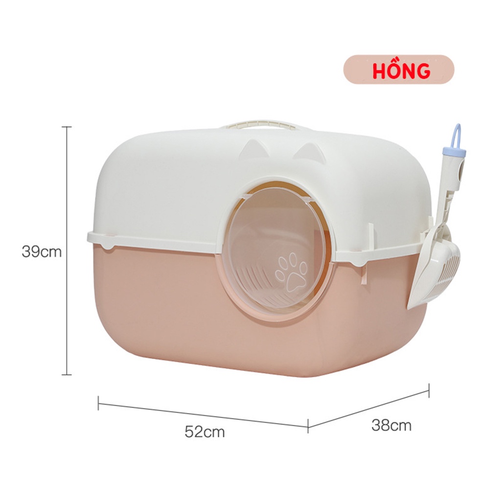 [Mã 252FMCGSALE giảm 8% tối đa 100k đơn 500K] Nhà vệ sinh cho mèo zise lớn có kèm xẻng Sakura Lapeta