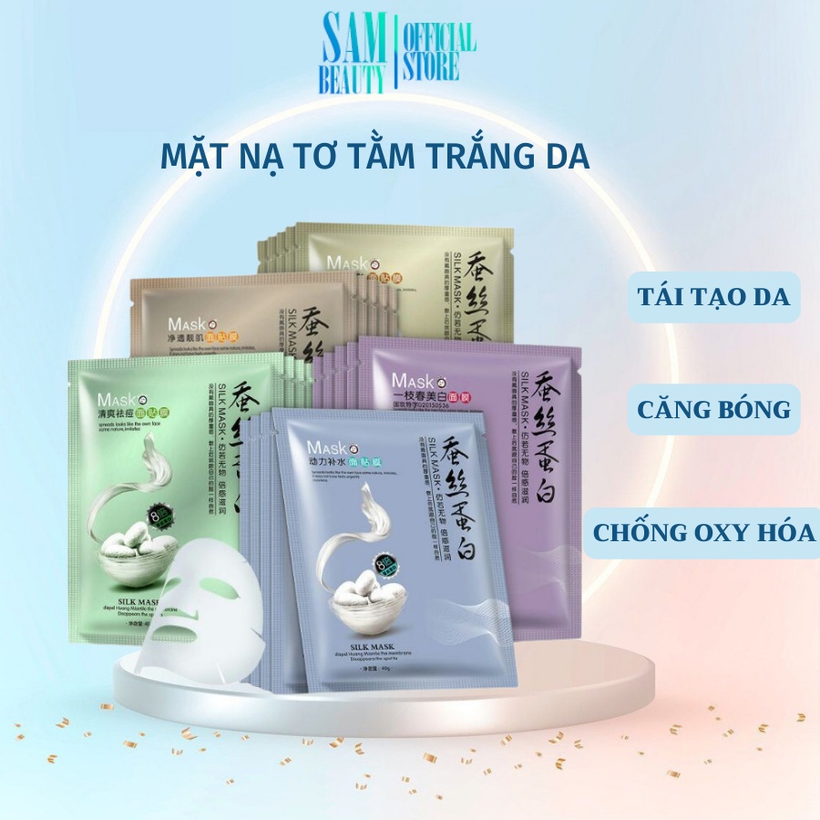 MẶT NẠ TƠ TẰM VÀNG, MẶT NẠ GIẤY GIÚP MỀM MỊN NÂNG CƠ TRẺ HÓA LÀN DA SamBeauty