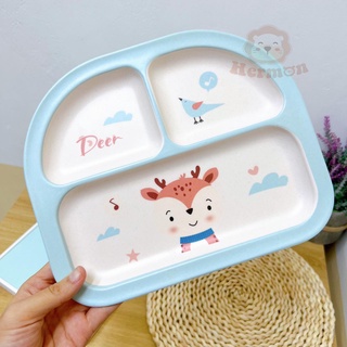 Khay ăn dặm sợi tre hermon cho bé