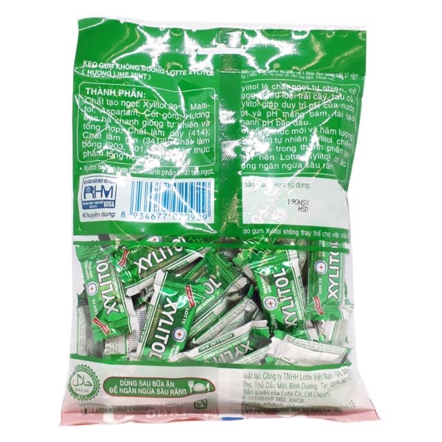 Gói Kẹo Xylitol Hương Lime Mint 159gr