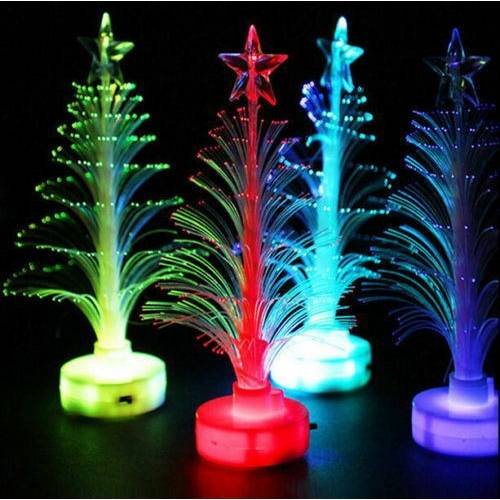 1 cây thông noel đèn LED nhiều màu sắc chạy bằng pin trang trí nhà cửa