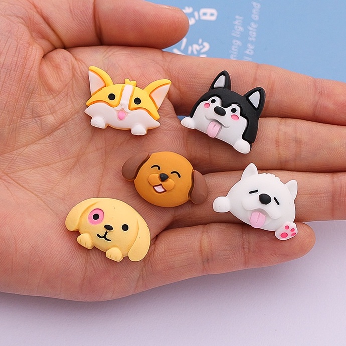 Phụ Kiện Trang Trí Ốp Điện Thoại Chú Chó Hoạt Hình Dễ Thương