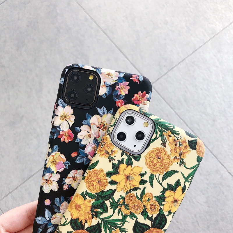 Ốp Điện Thoại Cứng Và Nhám Họa Tiết Hoa Dạ Quang Cho iPhone 14 13 12 11 Pro Max Plus