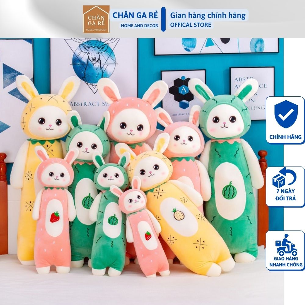 Gối ôm cho bé hình thú vừa đáng yêu lại còn siêu mềm thỏ dưa hấu-thỏ dứa