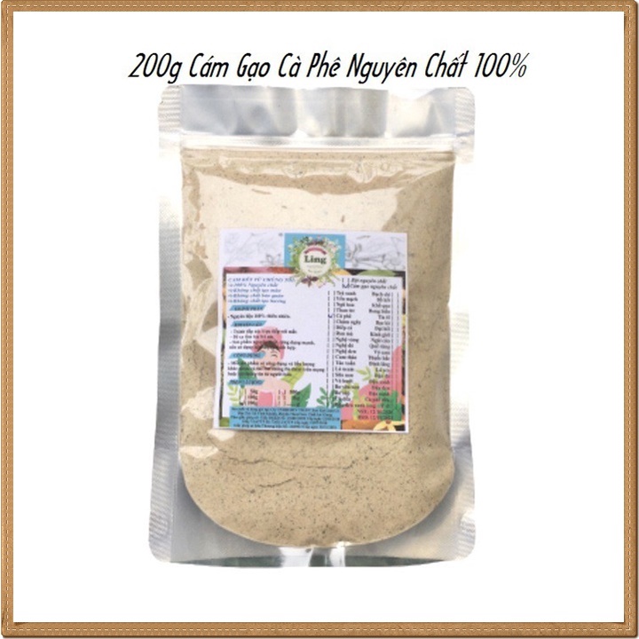 Tinh Cám gạo Cà Phê 500g nguyên chất thiên nhiên 100% có giấy ĐKKD và VSATTP Ling