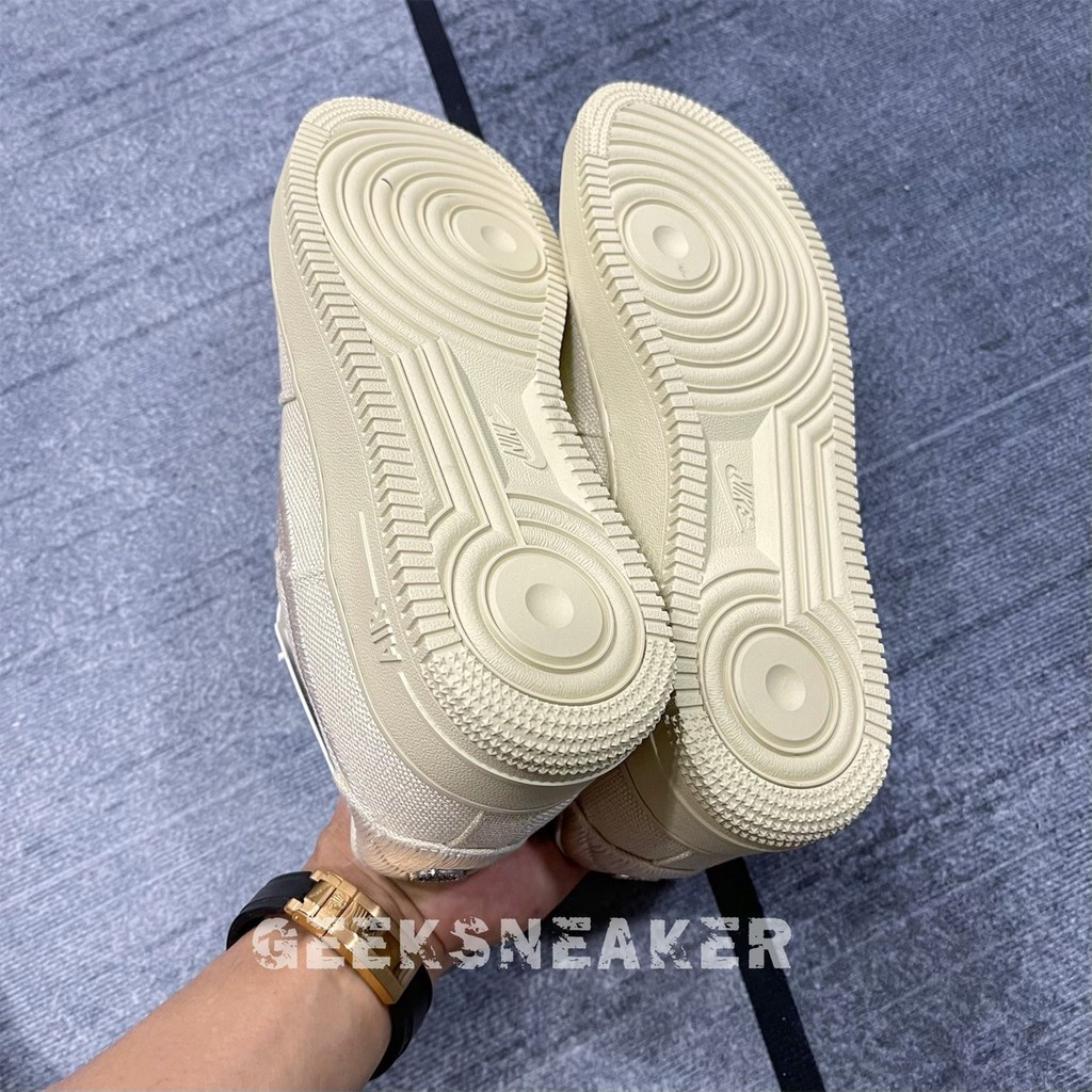 [GeekSneaker] Giày Sneaker - Air Force 1 x Stussy Fossil Stone | BigBuy360 - bigbuy360.vn