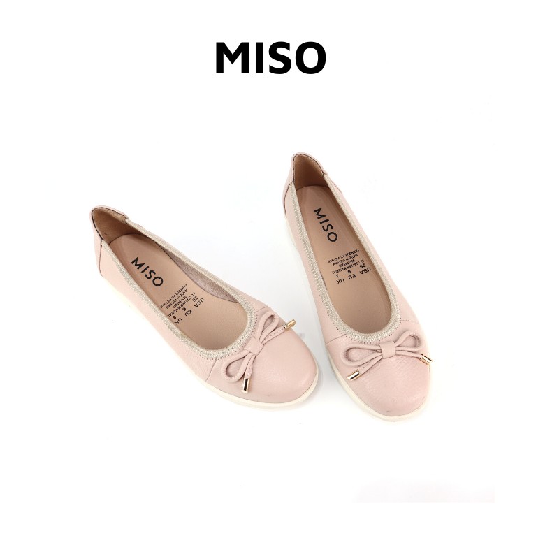 Giày búp bê nữ basic da thật đế thể thao phối nơ M1005 | BigBuy360 - bigbuy360.vn