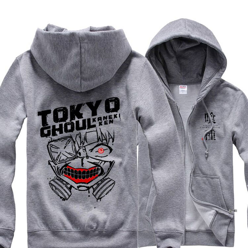 Áo Khoác Hoodie Dài Tay Có Khóa Kéo Hóa Trang Nhân Vật Kaneki Kenshirt Phim Tokyo Ghoul