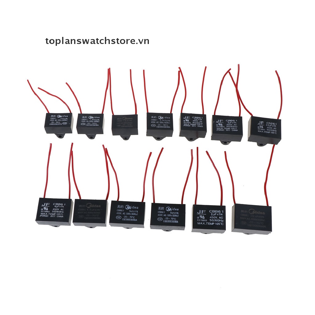 Mô Tơ Quạt Trần CBB61 450V 1-10uF Chuyên Dụng