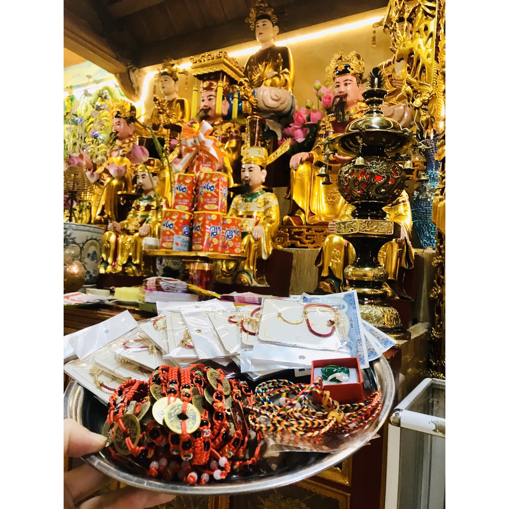Vòng tay chỉ đỏ tặng 1 lá bồ đề đã được th.ỉ.n.h mang lại may mắn, bình an 💕FREESHIP 50k💕 - Những Điều Bình An