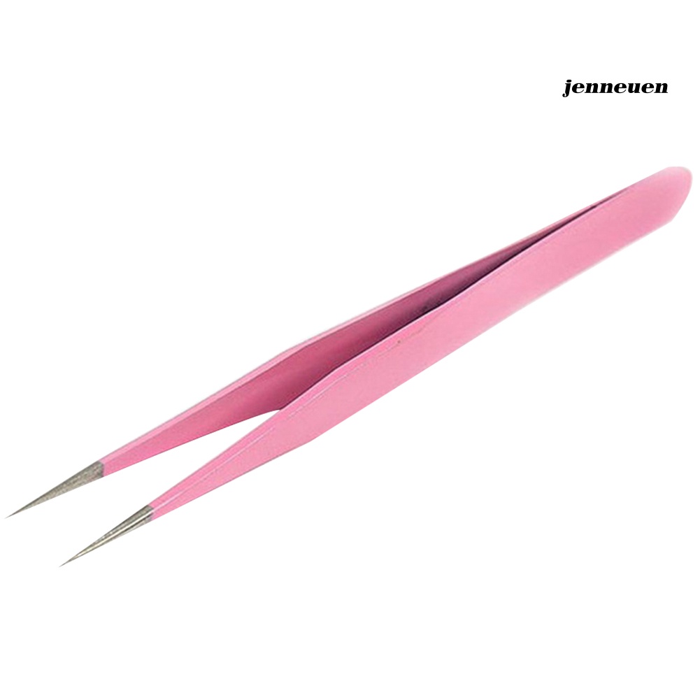 Je- Nhíp Gắp Lông Mi Giả Thẳng / Cong Bằng Thép Không Gỉ Tiện Lợi