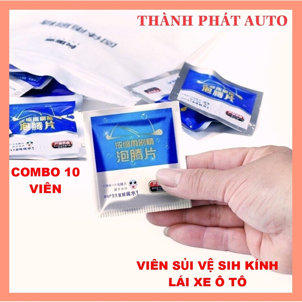 Viên Sủi Rửa Kính Lái Ô Tô Xe Hơi Tiện Dụng