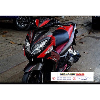 Tem trùm Nouvo LX đỏ đen - Độ dán team trùm decal xe máy Nouvo LX đỏ đen - Team trùm decal xe máy Nouvo rẻ đẹp và chất