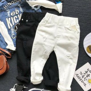 (xả kho)Quần DÀI KAKI rách cho bé trai bé gái 8-18Kg