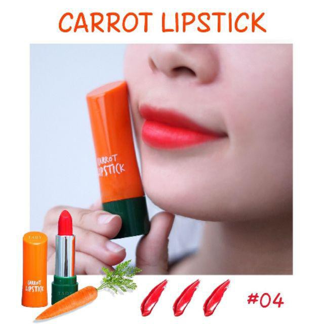 Son sáp siêu lì và mịn môi Carrot Lipstick Magic Coulor Kiss Beauty