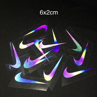 sticker patch ủi áo logo nike phản quang 7 màu kt 6x2cm