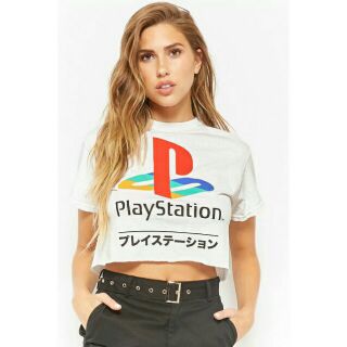 Áo thun croptop Play Station F21