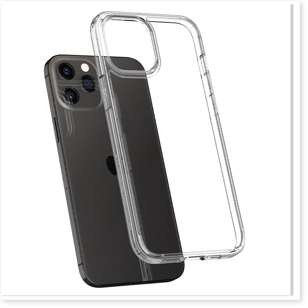 Ốp Lưng Dành Cho Iphone 12 Series Spigen Mini Crystal Hybrid Với thiết kế Ốp trong suốt, mặt lưng nhựa PC cứng, không ố