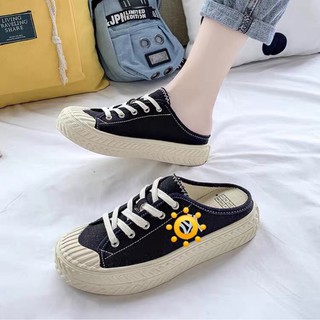 Giày Sục thể thao nữ vải basic độn đế 4cm siêu hot