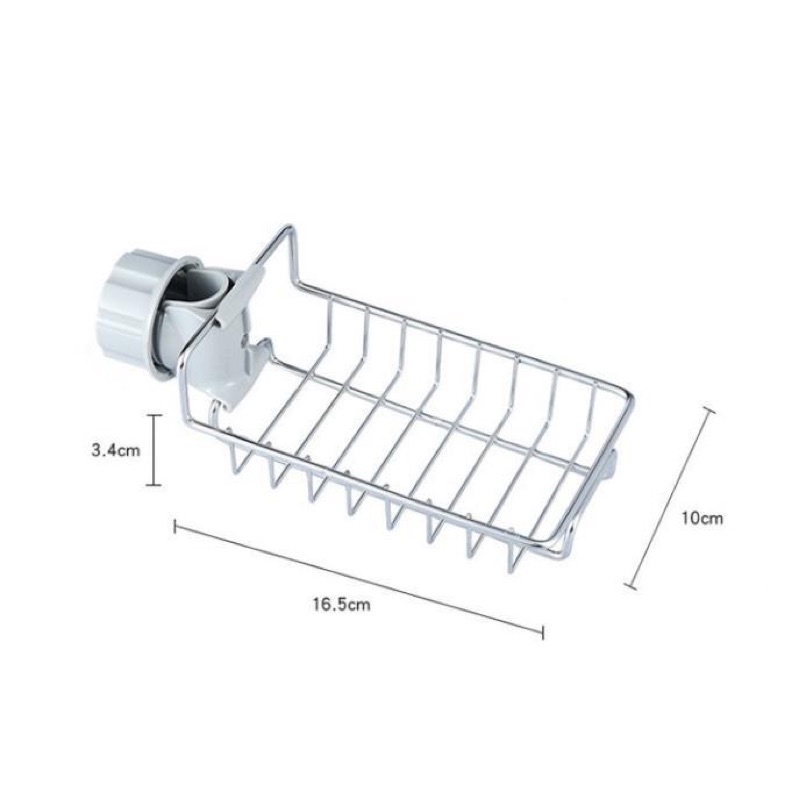 Kệ Inox Gắn Vào Vòi Rửa Bát, Vòi Sen Để Đồ Tiện Lợi