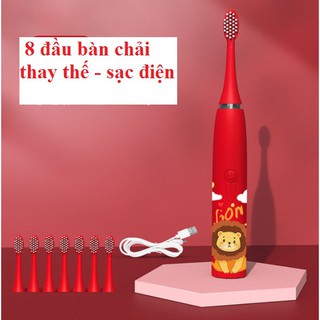 BÀN CHẢI ĐIỆN CAO CẤP CHO BÉ ( 8 ĐẦU BÀN CHẢI THAY THẾ)