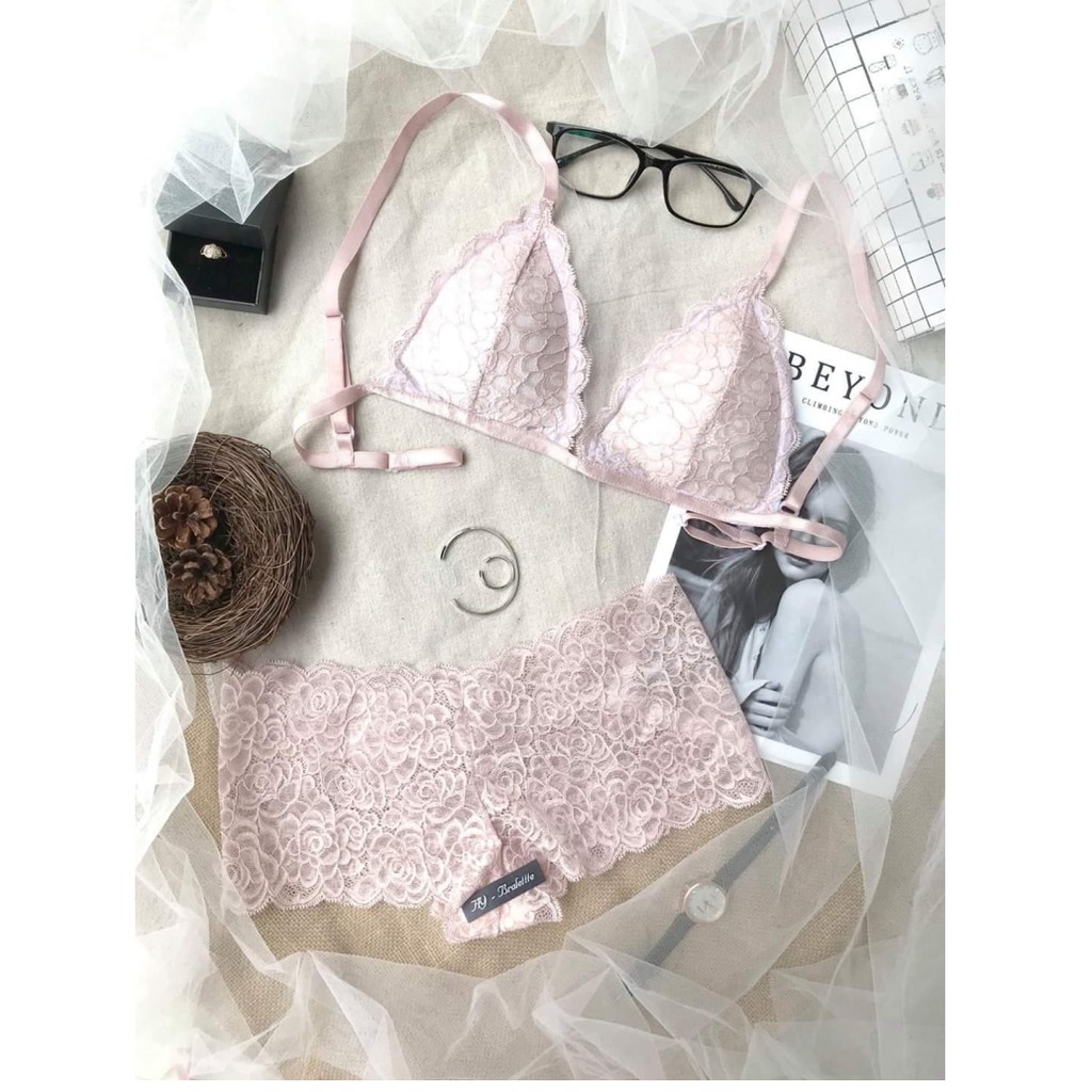 Đồ lót nữ đùi nude có mút mỏng Nội y nữ sexy nóng bỏng gợi cảm thiết kế cao cấp vải ren gồm cả quần lót và áo lót | BigBuy360 - bigbuy360.vn