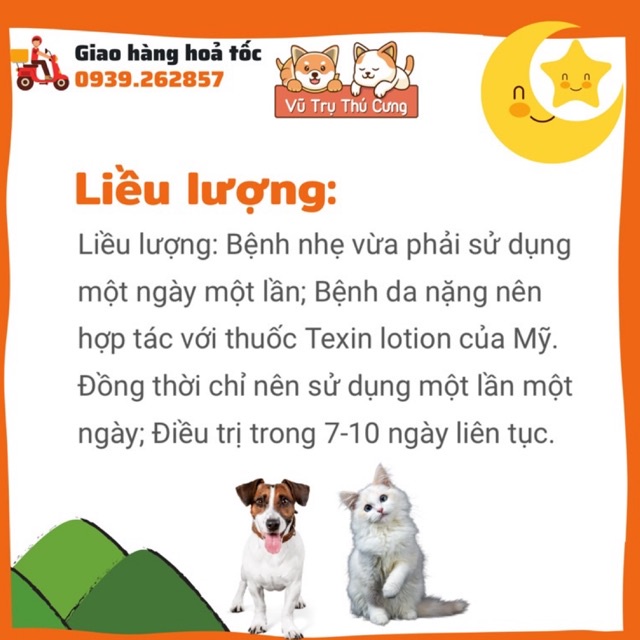 Dung dịch xịt ALKIN MITECYN trị ghẻ, viêm da cho chó mèo 50ml