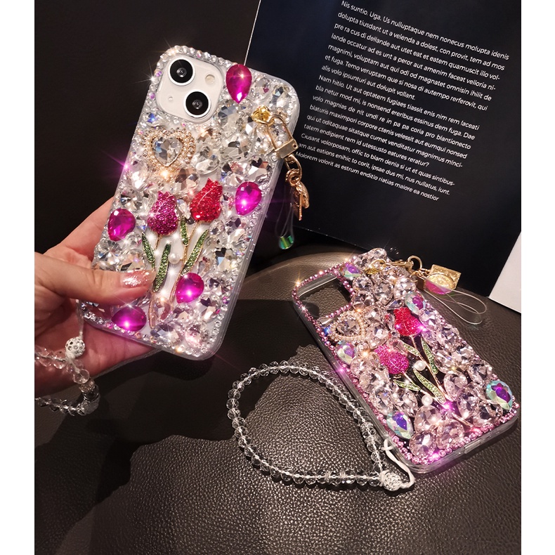 Ốp Điện Thoại Họa Tiết Kim Cương 3D Cho Samsung Galaxy S22 Plus S21 FE S20 Ultra