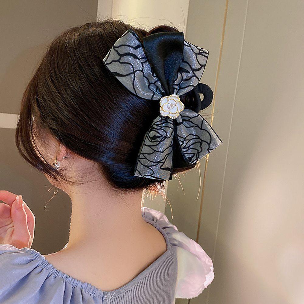 Kẹp Tóc Đuôi Ngựa Hình Nơ 15H Ngọt Ngào Cho Nữ Giá Đỡ