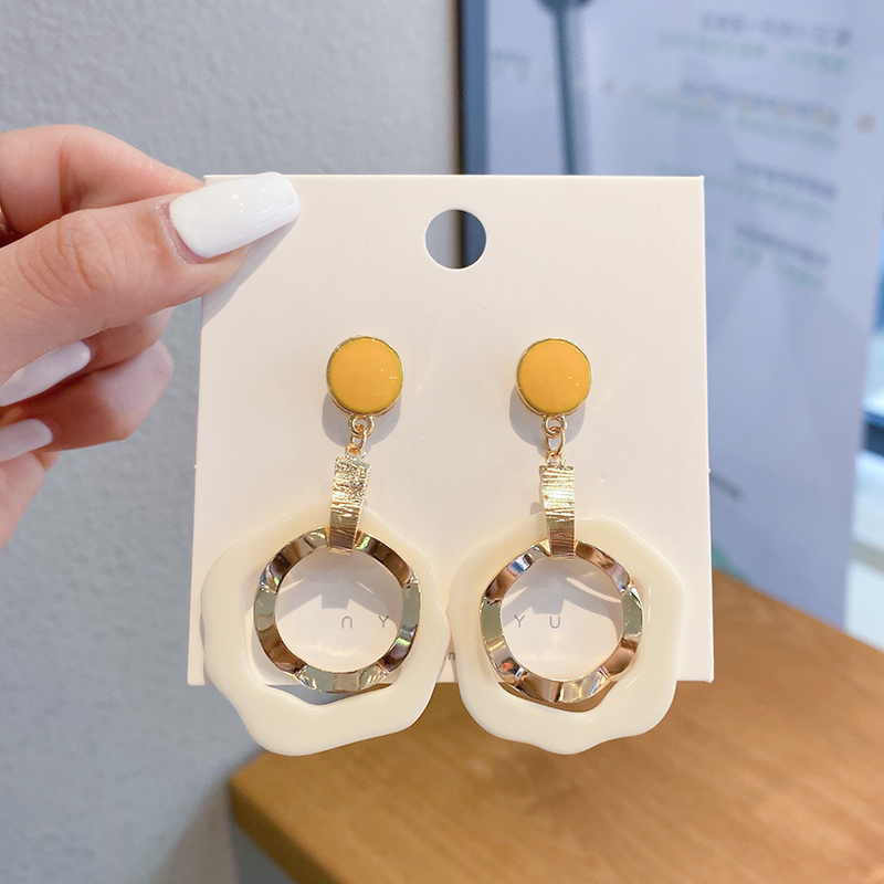 Khuyên tai đính đá ngọc trai nhân tạo thời trang