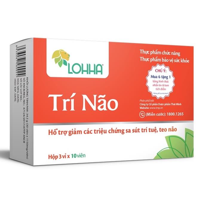 Lohha Trí Não - Hỗ trợ làm tăng cường hoạt động của trí não, thần kinh (30 viên)