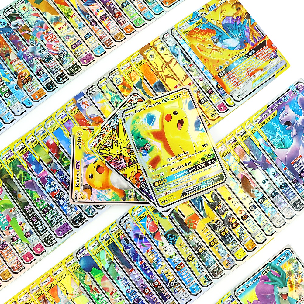Bộ 100 Thẻ Bài Pokemon Phát Sáng