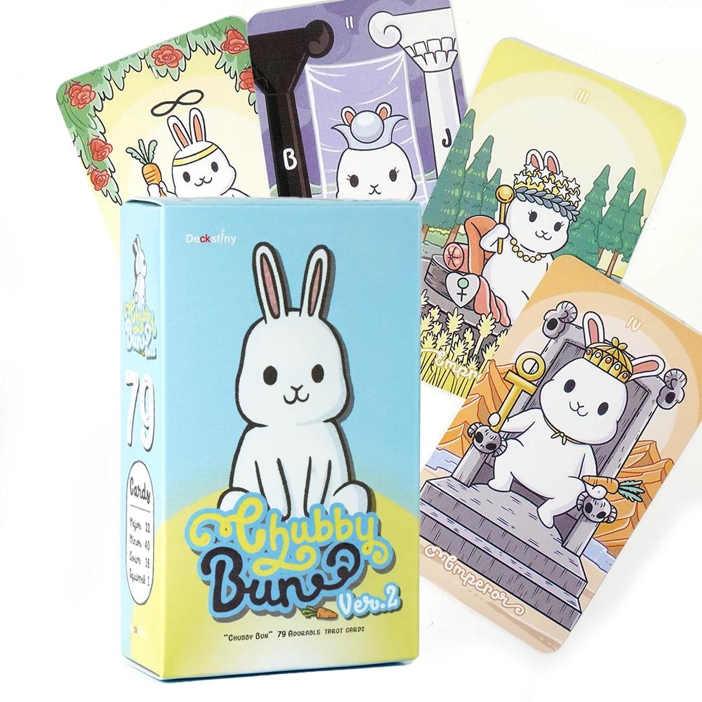 Chubby Bun Tarot Version V2 Rabbit Tarot Cards Rabbit Tarots Hare Deck 78 cards Thailand Tarot