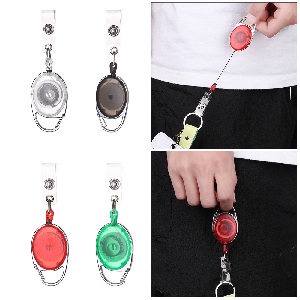1 Dây Kẹp Đeo Thẻ ID/Thẻ Tên Chống Thất Lạc Siêu Bền Có Thể Thu Gọn Nhiều Màu Sắc
