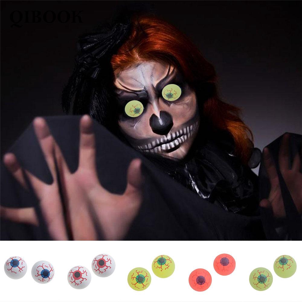 Bộ 2 quả bóng tâng hình đôi mắt 2.5cm phong cách halloween ngộ nghĩnh cho trẻ em