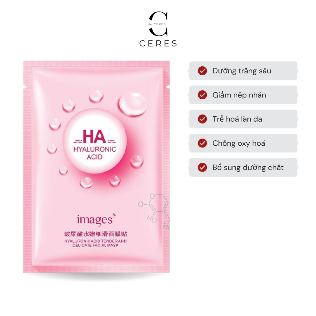 Mặt Nạ Giấy HA Images Mask Dưỡng Trắng Da Và Cấp Ẩm Thải Độc