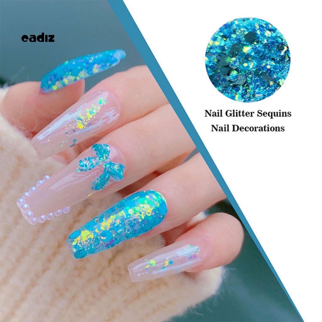 Kim Sa Hologram Độ Bóng Cao Dán Trang Trí Móng Tay Nghệ Thuật