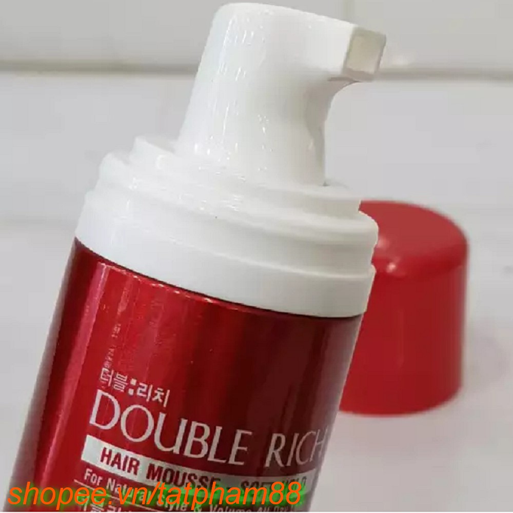 Mousse Tạo Kiểu Tóc 150ml Double Rich Giữ Nếp Tóc Tự Nhiên, Nuôi Dưỡng Tóc Bồng Bềnh Chính Hãng.