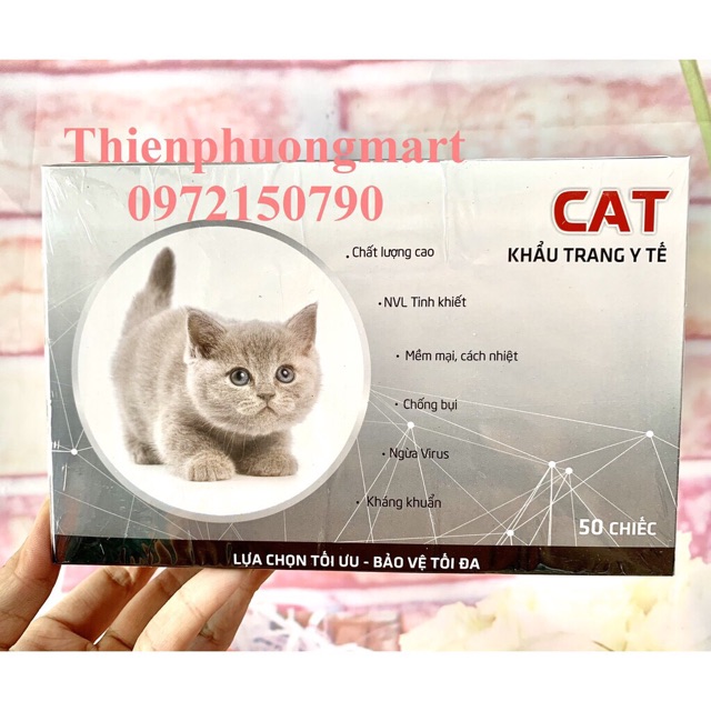 Khẩu Trang Than Hoạt Tính ILT/ CAT Dày 4 Lớp Kháng Khuẩn ( 50 cái )