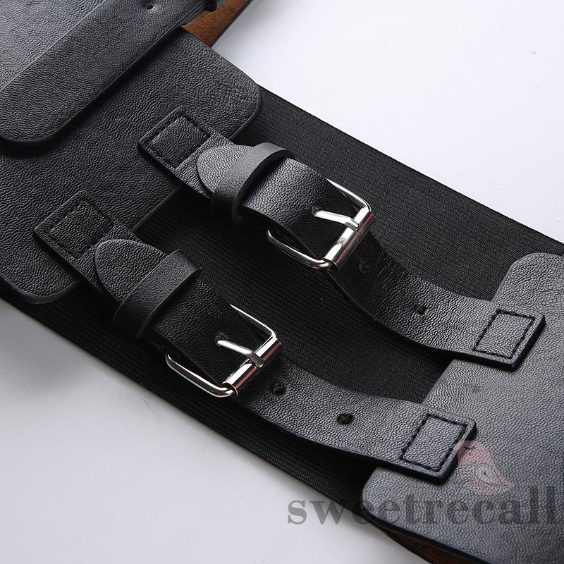 SWT-Lady PU Waist Seal with Adjustable Belt, Skinny Fit Sexy Style Summer Belt (Black) | BigBuy360 - bigbuy360.vn