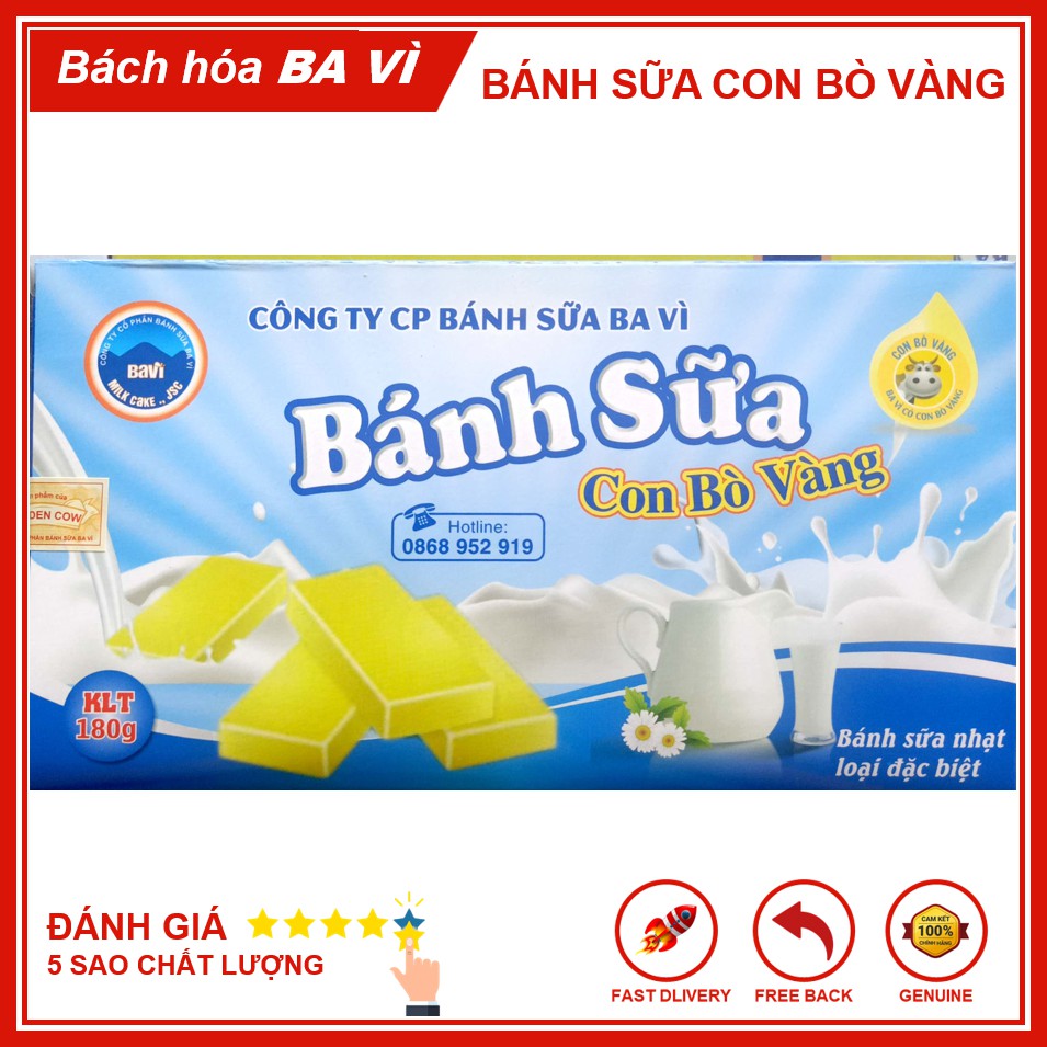 Bánh Sữa Nhạt Đặc Biệt Con Bò Vàng Ba Vì 180g