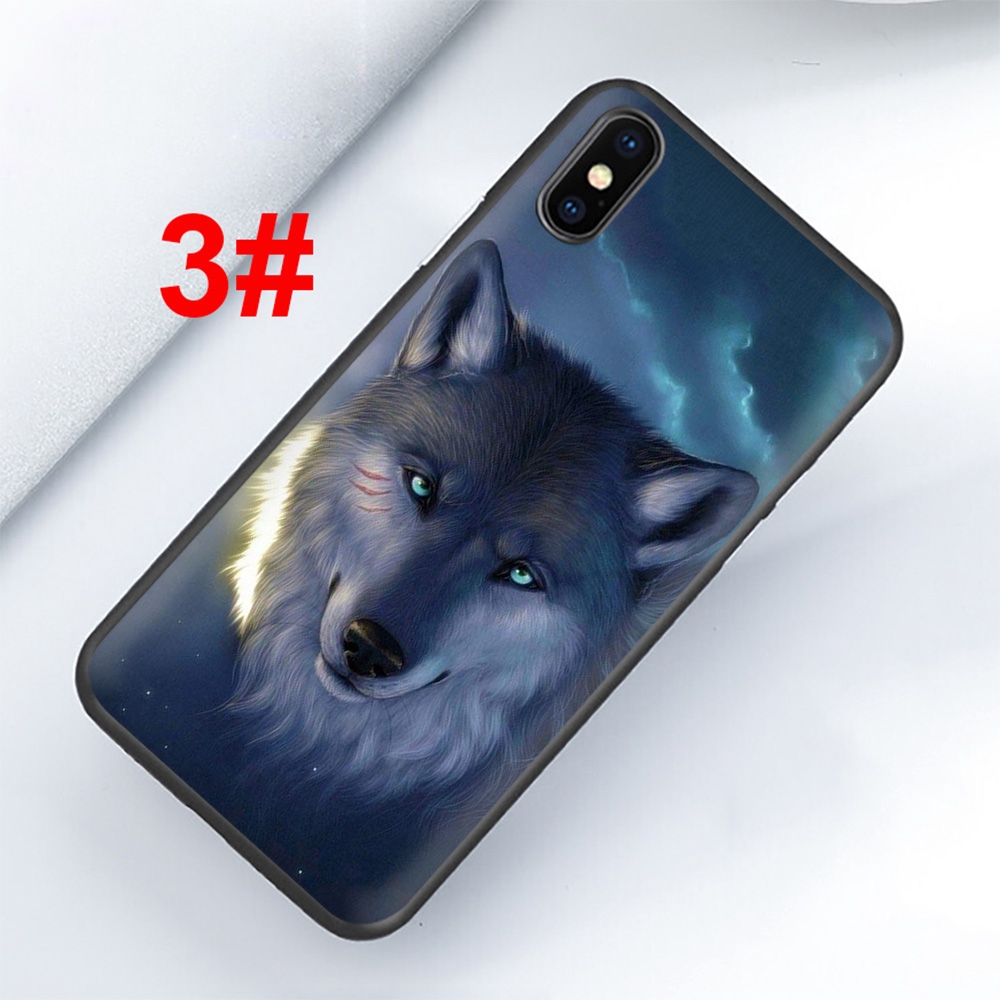 Ốp điện thoại silicon mềm hình chó sói 63F cho iPhone 11 Pro XS Max XR X 8 7 6S 6 Plus