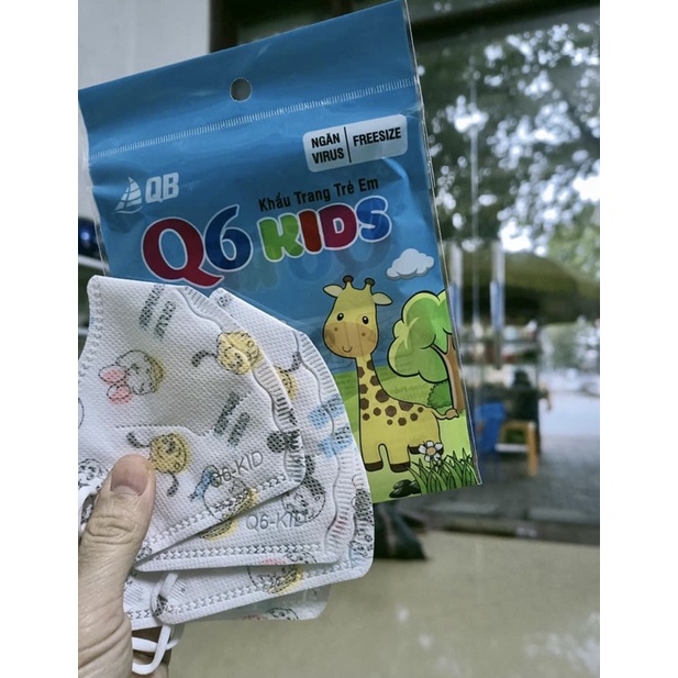 Thùng 300 Cái Khẩu Trang Trẻ Em Q6 Kids QB Mask