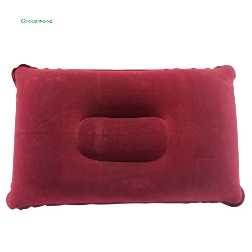 Green❤ Portable Air Inflatable Pillow PVC Rectangle Cushion for Outdoor Camping Travel