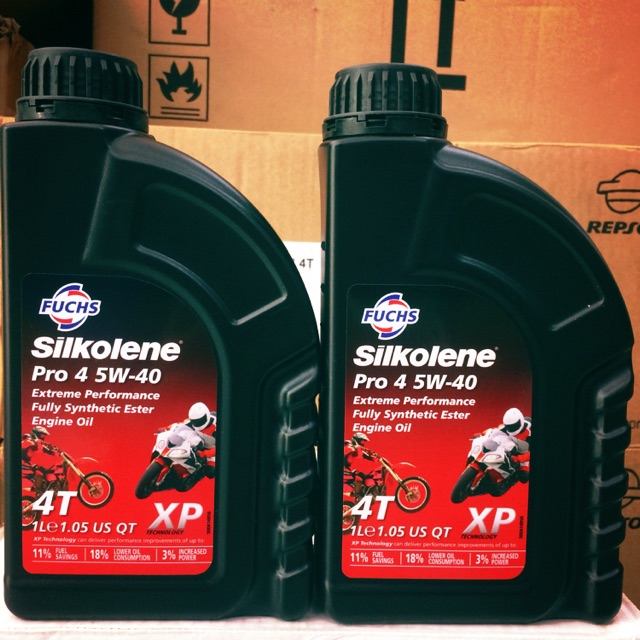 Nhớt Cao Cấp Fuchs Silkolene Pro 4 5W-40 Mẫu Tem Châu Âu Made in UK