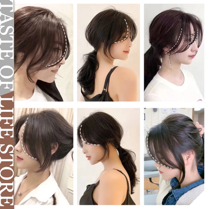 🎀Tóc mái giả không đường may phong cách ins thời trang Pháp