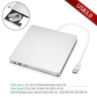 Ổ đĩa ngoài đọc CD/DVD-RW được kết nối bằng USB 3.0 cho Apple Macbook Pro Air