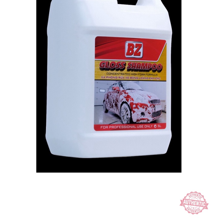 Xà bông BZ can 5L nước rửa xe Gloss Shampoo Tạo Độ Bóng cho sơn